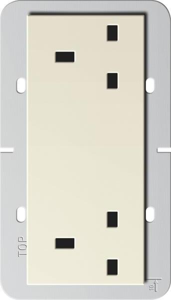 Gira 2f-Steckdose BS 13 A SH System 55 BS 80 Cremeweiß