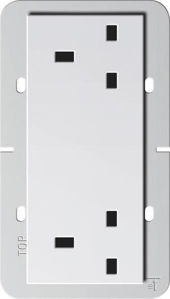 Gira 2f-Steckdose BS 13 A SH System 55 BS 80 Reinweiß