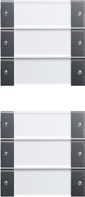 Gira Wippenset 6f (3+3) BSF System 55 Klar/Anthrazit