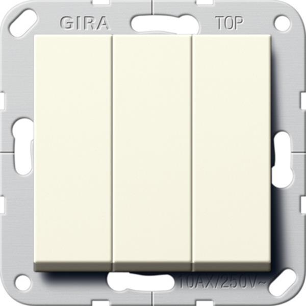 Gira Wipptaster BS 3f Schließer System 55 Cremeweiß