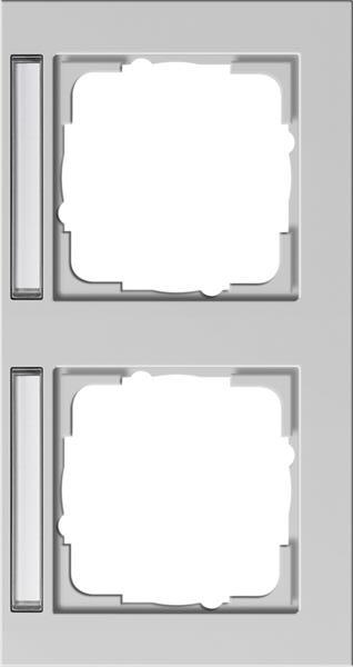 Gira Abdeckrahmen 2f waager. BSF Gira E2 Grau m