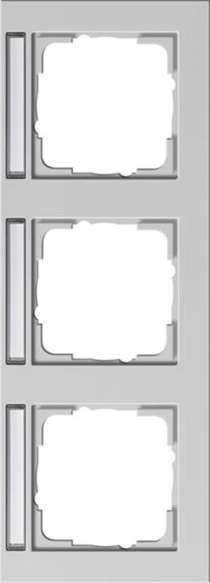 Gira Abdeckrahmen 3f waager. BSF Gira E2 Grau m