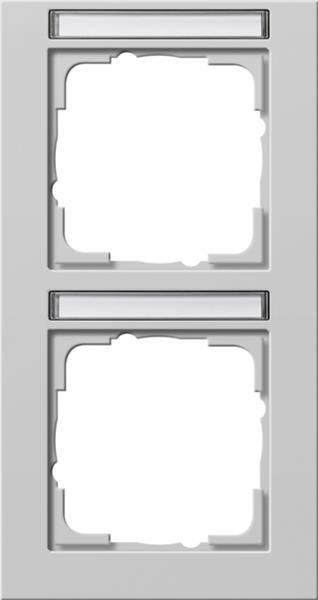 Gira Abdeckrahmen 2f senkr. BSF Gira E2 Grau m