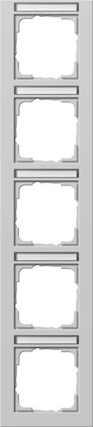 Gira Abdeckrahmen 5f senkr. BSF Gira E2 Grau m