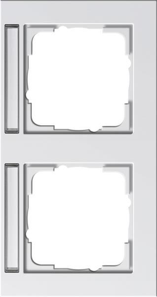 Gira Abdeckrahmen 2f waager. BSF Gira E2 Reinweiß m