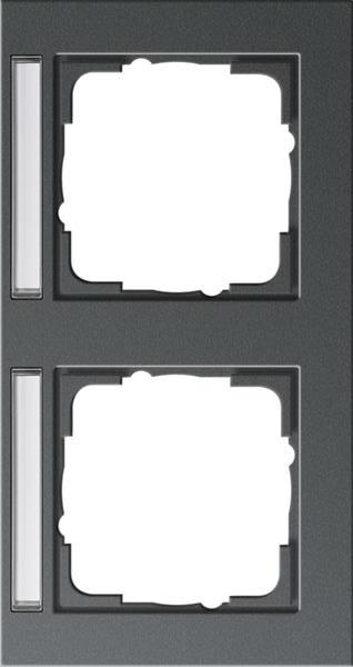 Gira Abdeckrahmen 2f waager. BSF Gira E2 Anthrazit