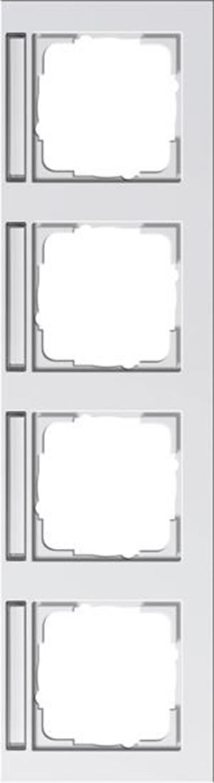 Gira Abdeckrahmen 4f waager. BSF Gira E2 Reinweiß m