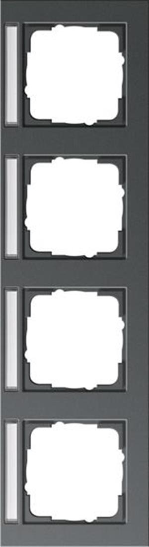 Gira Abdeckrahmen 4f waager. BSF Gira E2 Anthrazit