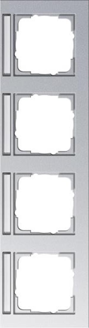 Gira Abdeckrahmen 4f waager. BSF Gira E2 F Alu