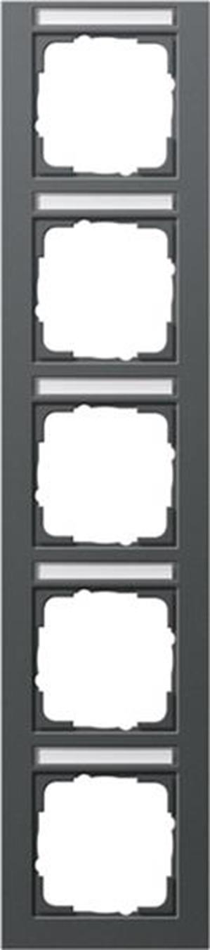 Gira Abdeckrahmen 5f senkr. BSF Gira E2 Anthrazit