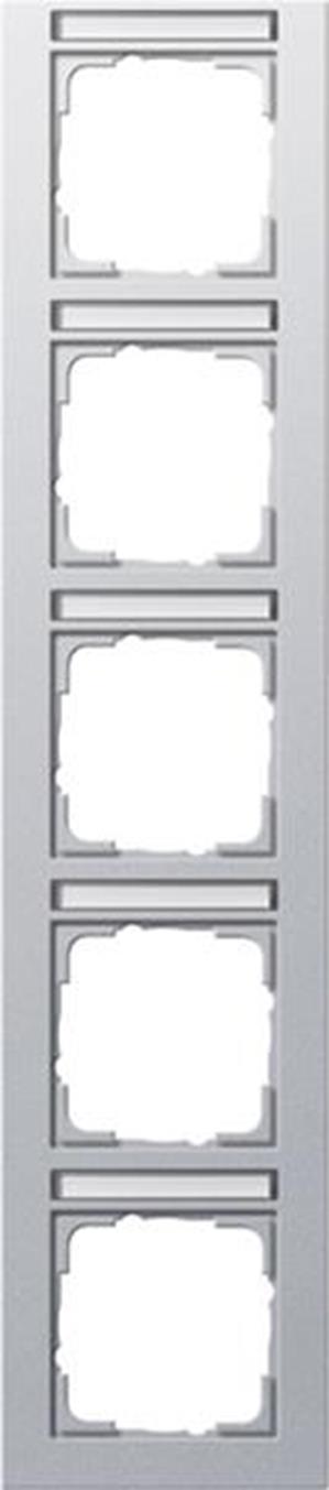 Gira Abdeckrahmen 5f senkr. BSF Gira E2 F Alu