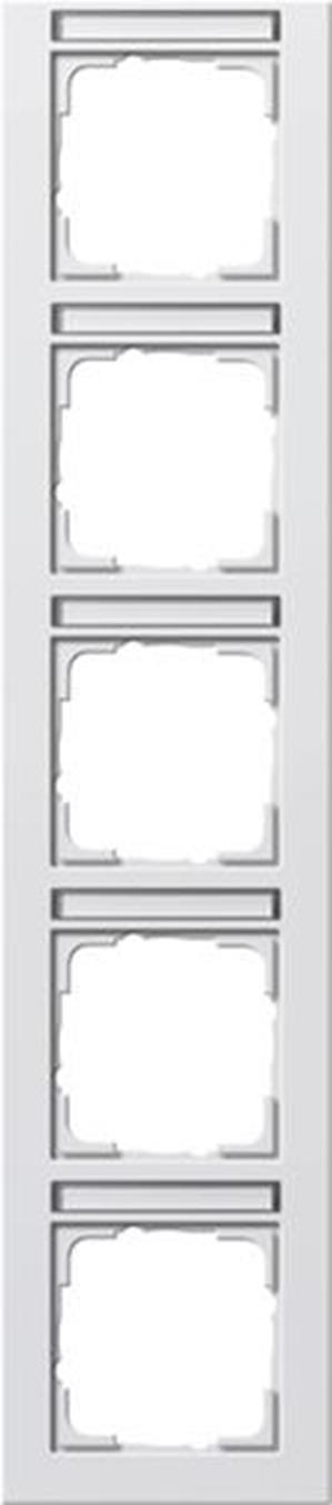 Gira Abdeckrahmen 5f senkr. BSF Gira E2 Reinweiß