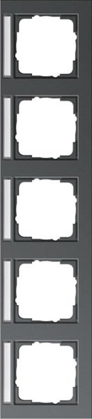 Gira Abdeckrahmen 5f waager. BSF Gira E2 Anthrazit