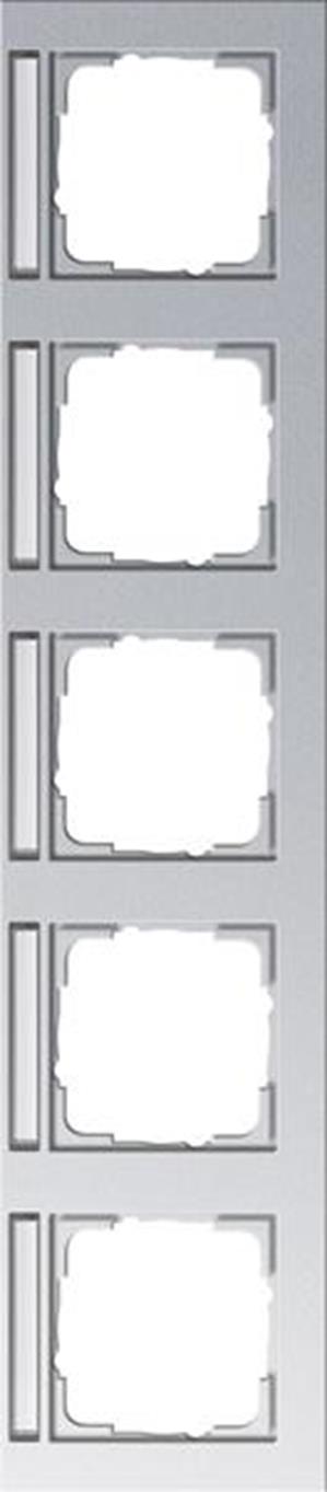 Gira Abdeckrahmen 5f waager. BSF Gira E2 F Alu