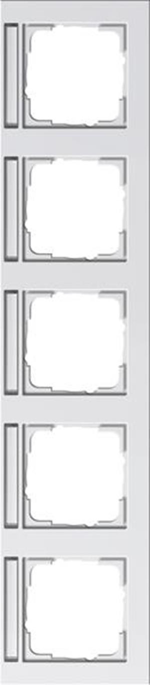 Gira Abdeckrahmen 5f waager. BSF Gira E2 Reinweiß