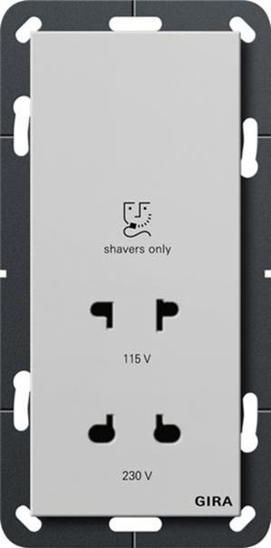 Gira Rasiersteckd. 115 - 230 V System 55 Grau m