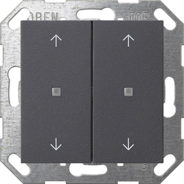 Gira Taster Wippe 2f Pfeile OneKNX System 55 Anthrazit