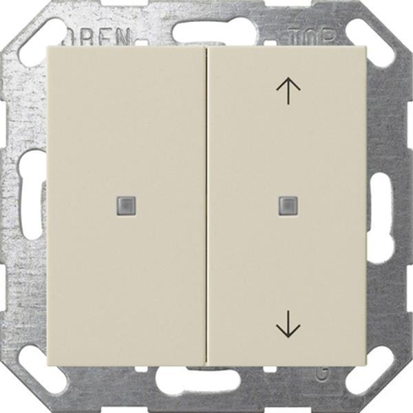Gira Taster Wippe 2f unbedruckt/Pfeile OneKNX System 55 Cremeweiß