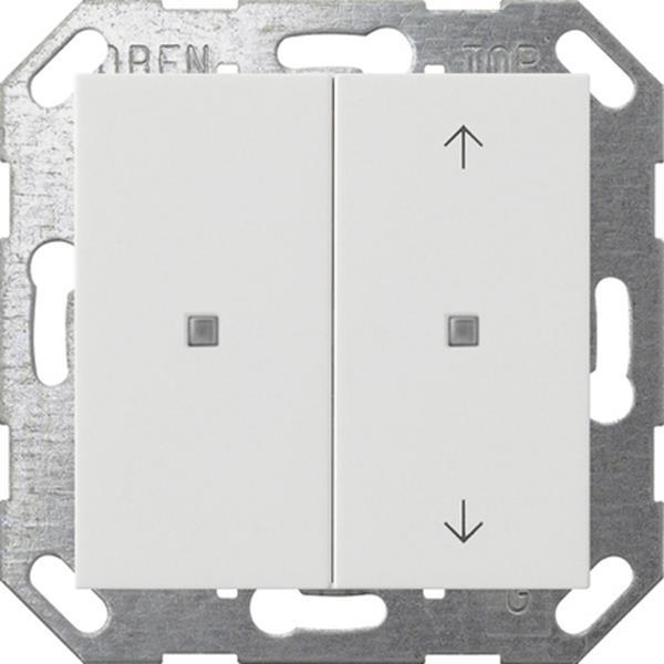 Taster Wippe 2f unbedruckt/Pfeile OneKNX System 55 Reinweiß m