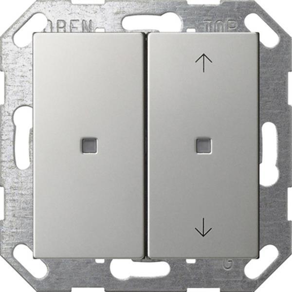 Gira Taster Wippe 2f unbedruckt/Pfeile OneKNX System 55 Edelstahl