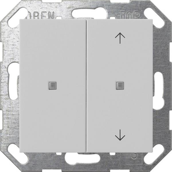 Gira Taster Wippe 2f unbedruckt/Pfeile OneKNX System 55 Grau m