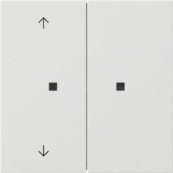 Gira RF Bedienaufs. 2f Pfeile KNX Flächenschalter Reinweiß