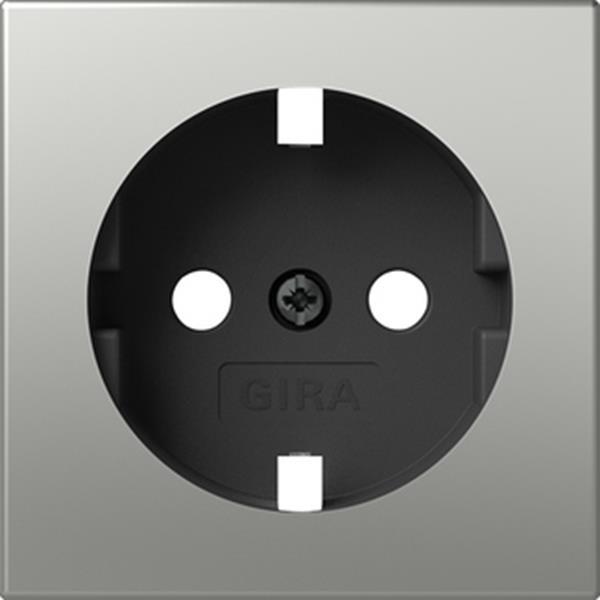 Gira EZ-TL: Abdeckung SCHUKO-Steckdose System 55 Edelstahl