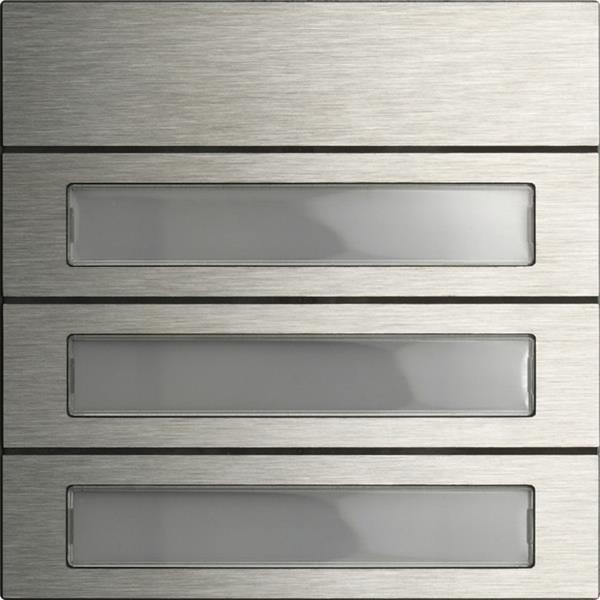 Gira Ruftastenmodul 3f System 106 Edelstahl V4A