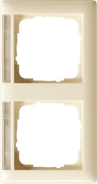 Gira Abdeckrahmen 2f waager. BSF Gira Standard 55 Cremeweiß