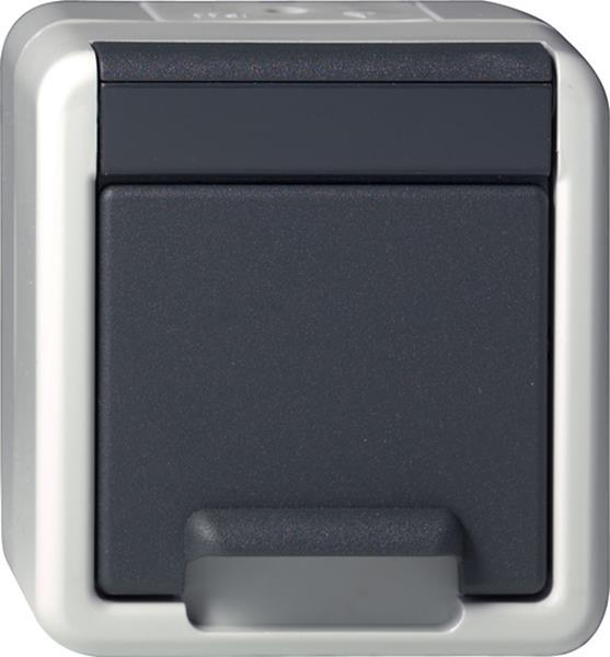 Gira SCHUKO-Steckdose KD WG Aufputz Grau Gira SCHUKO-Steckdose KD WG Aufputz Grau