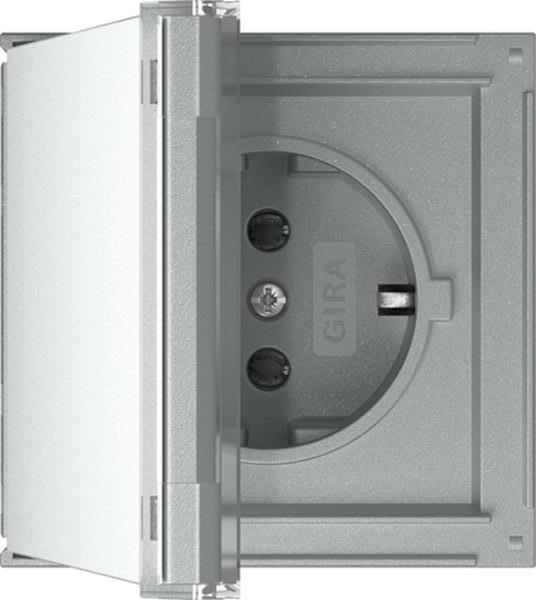 Gira SCHUKO-Steckdose KD + BSF Gira TX_44 F Alu