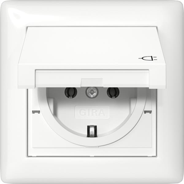 Gira SCHUKO-Steckdose KD + Set IP44 + Rahmen 1f Gira Standard 55 Reinweiß Gira SCHUKO-Steckdose KD + Set IP44 + Rahmen 1f Gira Standard 55 Reinweiß