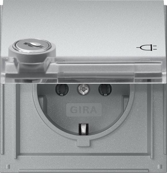 Gira SCHUKO-Steckdose KD Schloss sortiert + BSF Gira TX_44 F Alu Gira SCHUKO-Steckdose KD Schloss sortiert + BSF Gira TX_44 F Alu