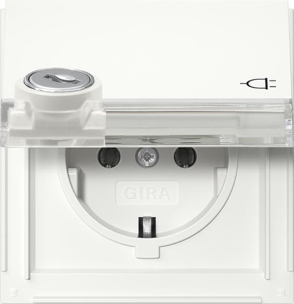 Gira SCHUKO-Steckdose KD Schloss sortiert + BSF Gira TX_44 Reinweiß Gira SCHUKO-Steckdose KD Schloss sortiert + BSF Gira TX_44 Reinweiß