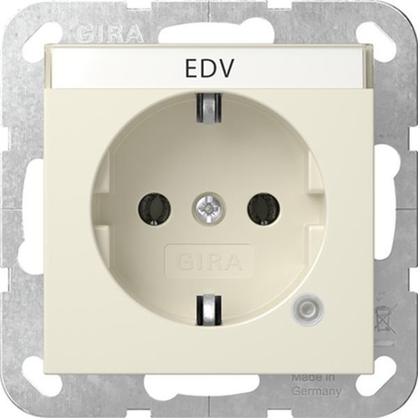 Gira SCHUKO-Steckdose Kontroll + BSF System 55 Cremeweiß