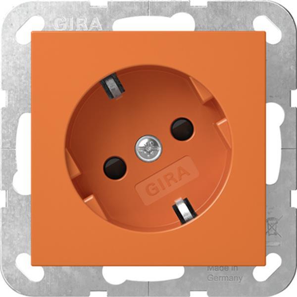 Gira SCHUKO-Steckdose 30° + SP ZSV System 55 Orange Gira SCHUKO-Steckdose 30° + SP ZSV System 55 Orange