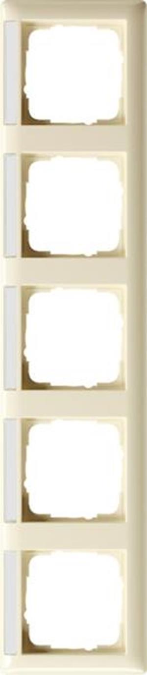 Gira Abdeckrahmen 5f waager. BSF System 55 Cremeweiß