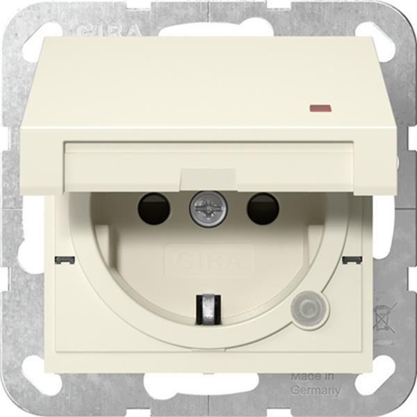 Gira SCHUKO-Steckdose KD Kontroll + SP System 55 Cremeweiß