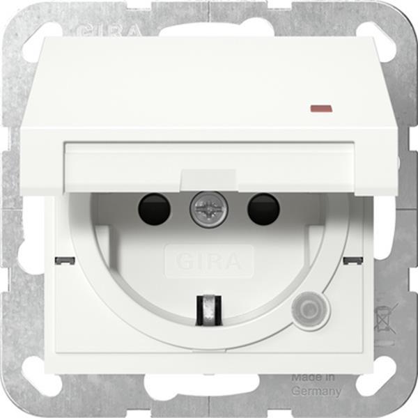 Gira SCHUKO-Steckdose KD Kontroll + SP System 55 Reinweiß m