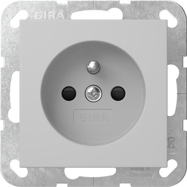 Gira Steckdose Erdstift + SP System 55 Grau m