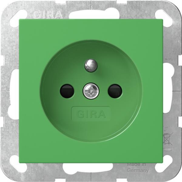 Gira Steckdose Erdstift + SP System 55 Grün