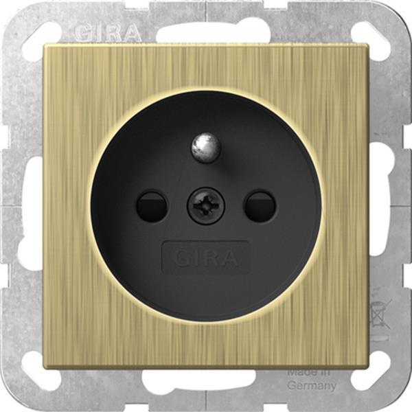 Steckd. Erdstift + SH System 55 Bronze/Schwarz