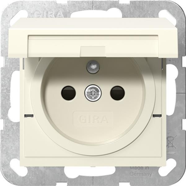 Gira Steckdose Erdstift KD + SP System 55 Cremeweiß Gira Steckdose Erdstift KD + SP System 55 Cremeweiß