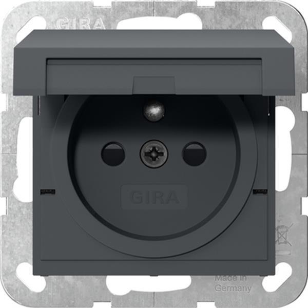 Gira Steckdose Erdstift KD + SP  System 55 Anthrazit