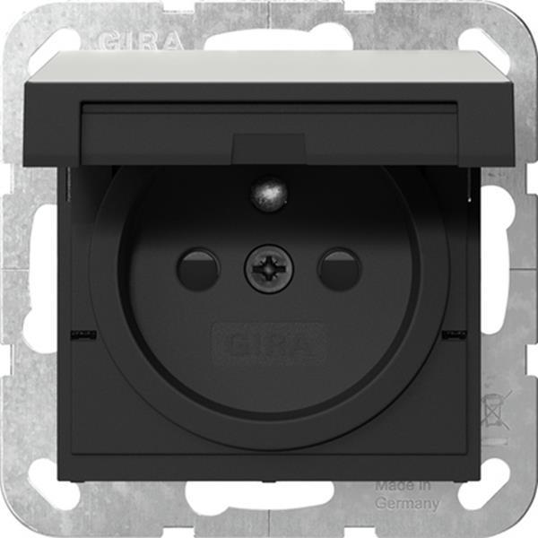 Gira Steckdose Erdstift KD + SP  System 55 Edelstahl