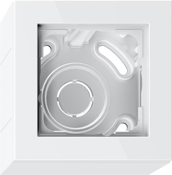 Gira Aufputz-Gehäuse 1f + Rahmen Gira E2 Reinweiß