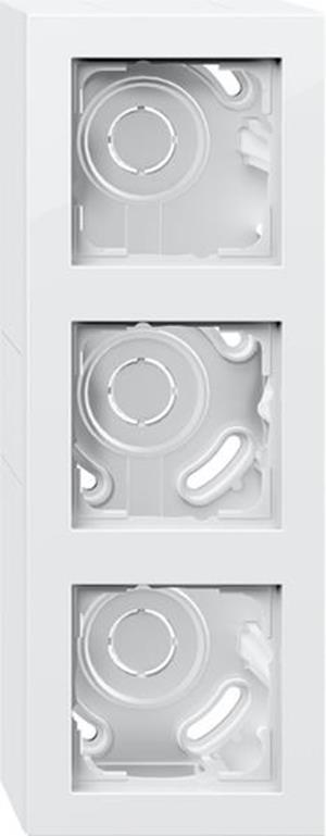 Gira Aufputz-Gehäuse 3f + Rahmen Gira E2 Reinweiß