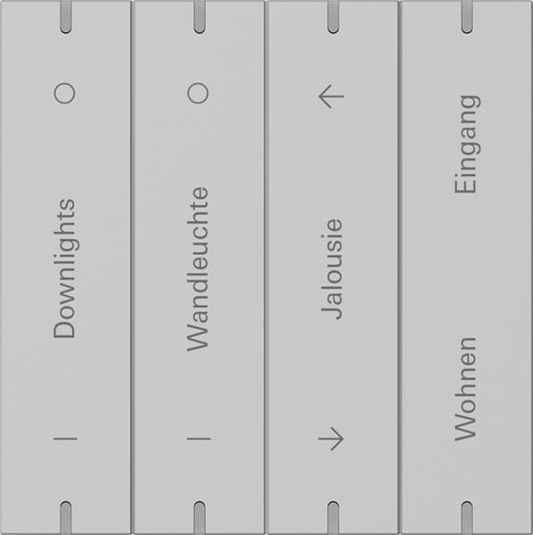 Gira Wippenset 4f indiv. Tastsens.4.95  Alum.Grau m(lack.)