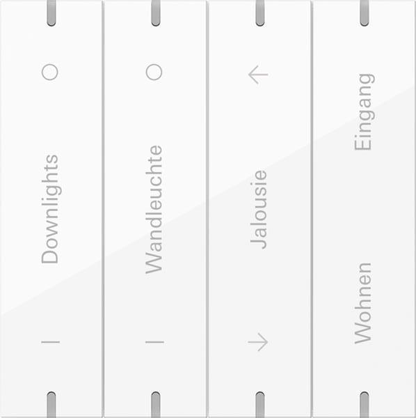 Gira Wippenset 4f indiv. Tastsens.4.95  Alum.Reinweiß(lack.)