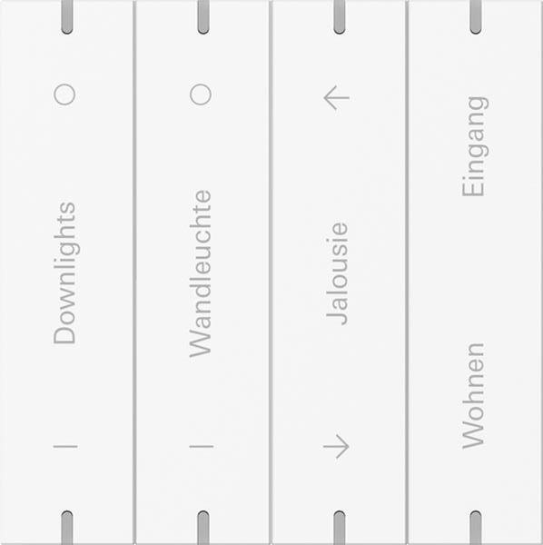 Gira Wippenset 4f indiv. Tastsens.4.95  Alum.Reinweiß m(lack.)